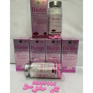 Viên uống BIOTIN bổ sung biotin+vitamin B5 giúp giảm rụng tóc, bảo vệ da, chắc móng – Hộp 60 viên