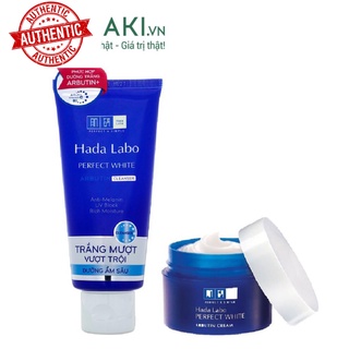 [Mã giảm giá tích lũy] Combo Hada Labo Sữa Rửa Mặt Dưỡng Sáng Da 80g + Kem Dưỡng Sáng Da 50g
