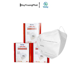 Khẩu trang 5 lớp n95 kichy ffp2 nr protective mask siêu kháng khuẩn, lọc bụi, hàng xuất khẩu hộp 20 cái