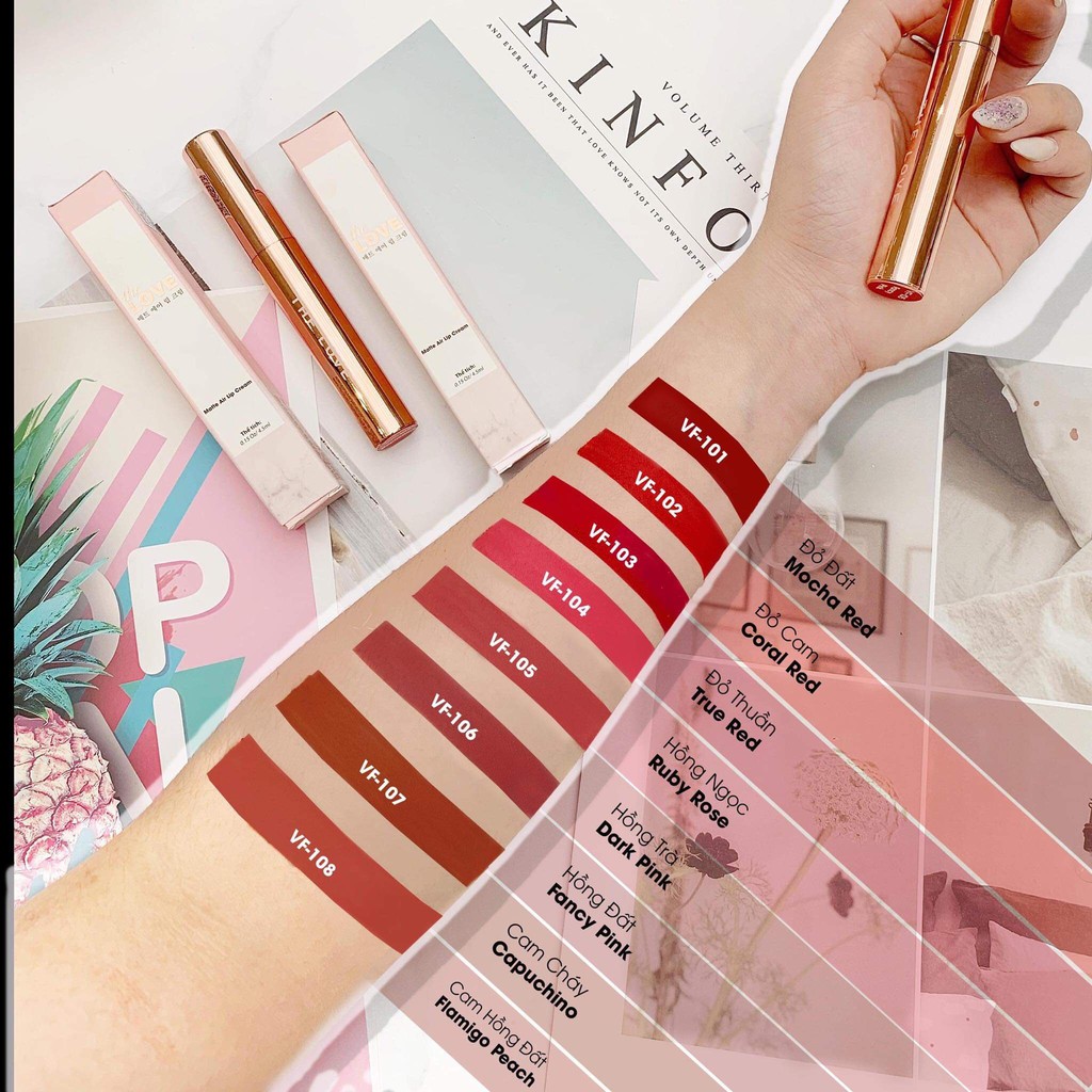 Son Chính Hãng THE LOVE Cam hồng đất Không Chì Siêu lì 4ml | BigBuy360 - bigbuy360.vn