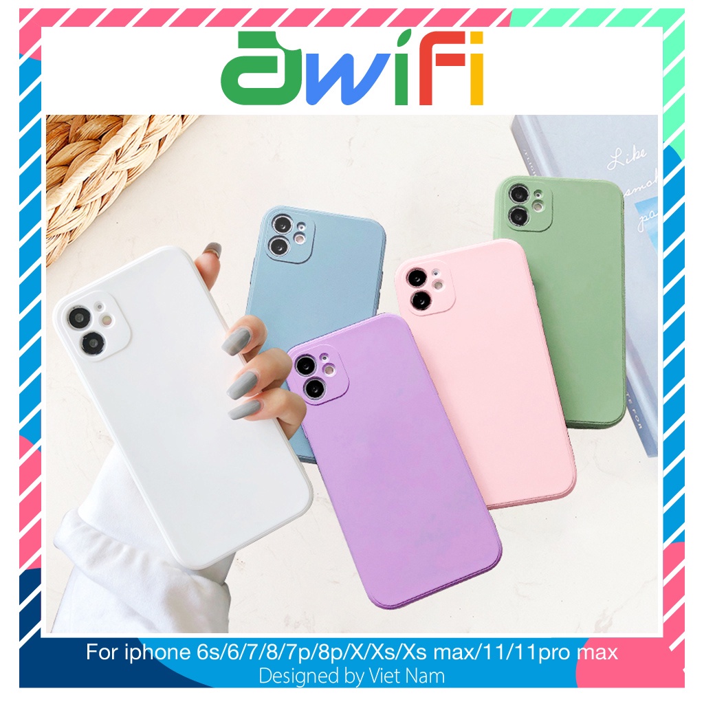 Ốp lưng iphone silicon cạnh vuông Táo lót nỉ (1) 6/6s/6splus/7/7plus/8plus/x/11/12/pro/max/plus/promax - Sale Sốc X5-6