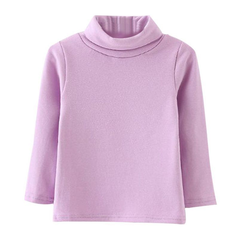 Áo sweater cổ lọ gấp nếp cho bé