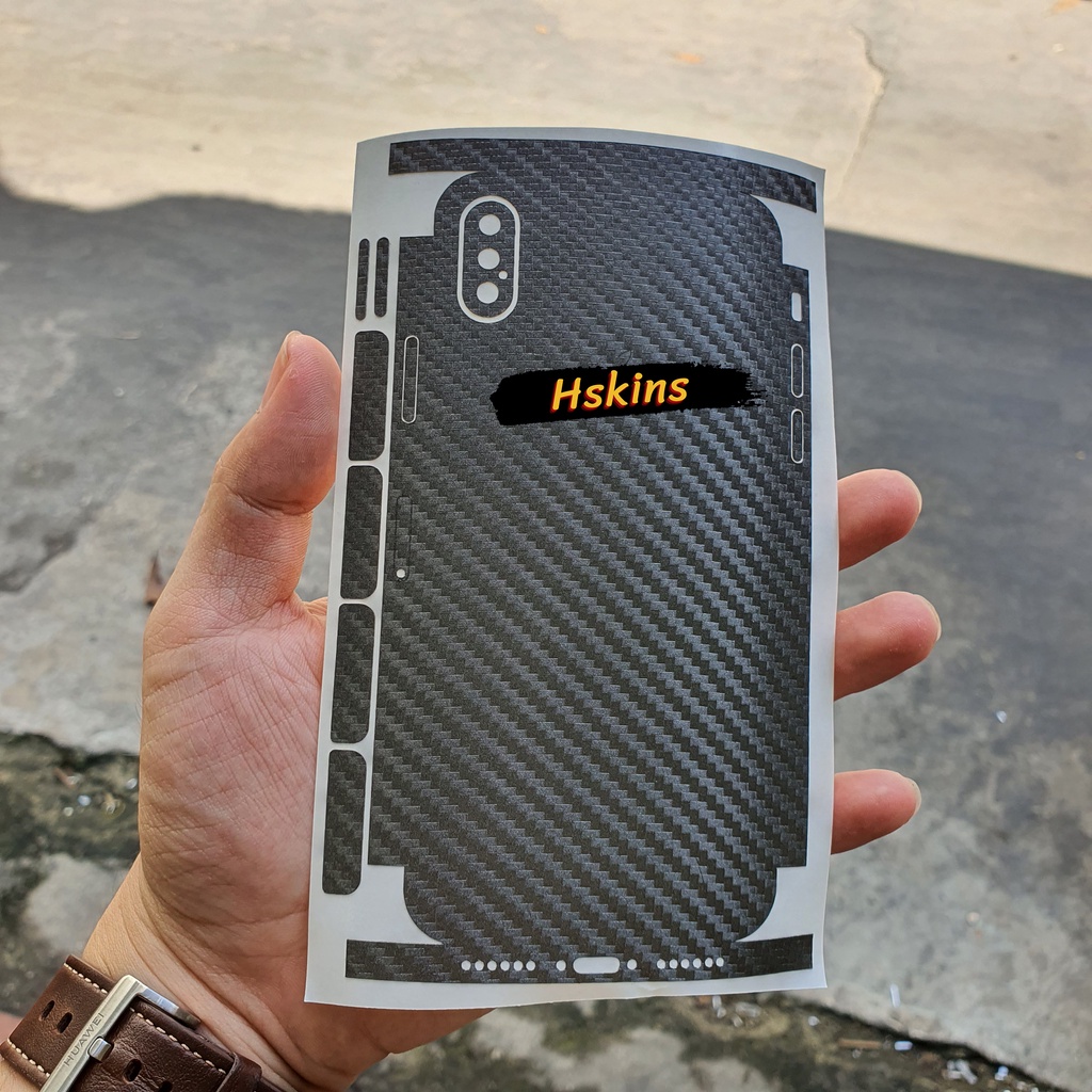 Miếng dán Skin Carbon Fiber iPhone 14 Pro Max / 13 Pro Max / 12 Pro Max / 11 Pro Max / Xs Max  cao cấp