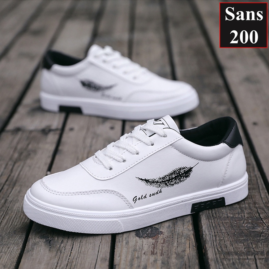 Giày sneaker nam trắng Sans200 giầy thể thao sneakers fullbox sport fashion basic đẹp năng động trẻ trung hàn quốc