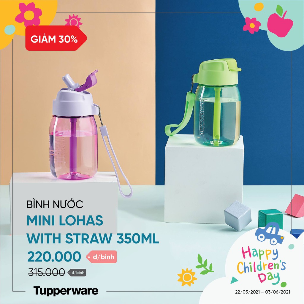 [HOT] Bình nước Tupperware ❤️ Freeship ❤️ Mini Lohas 350ml chịu nhiệt tốt, màu xinh xắn | BigBuy360 - bigbuy360.vn