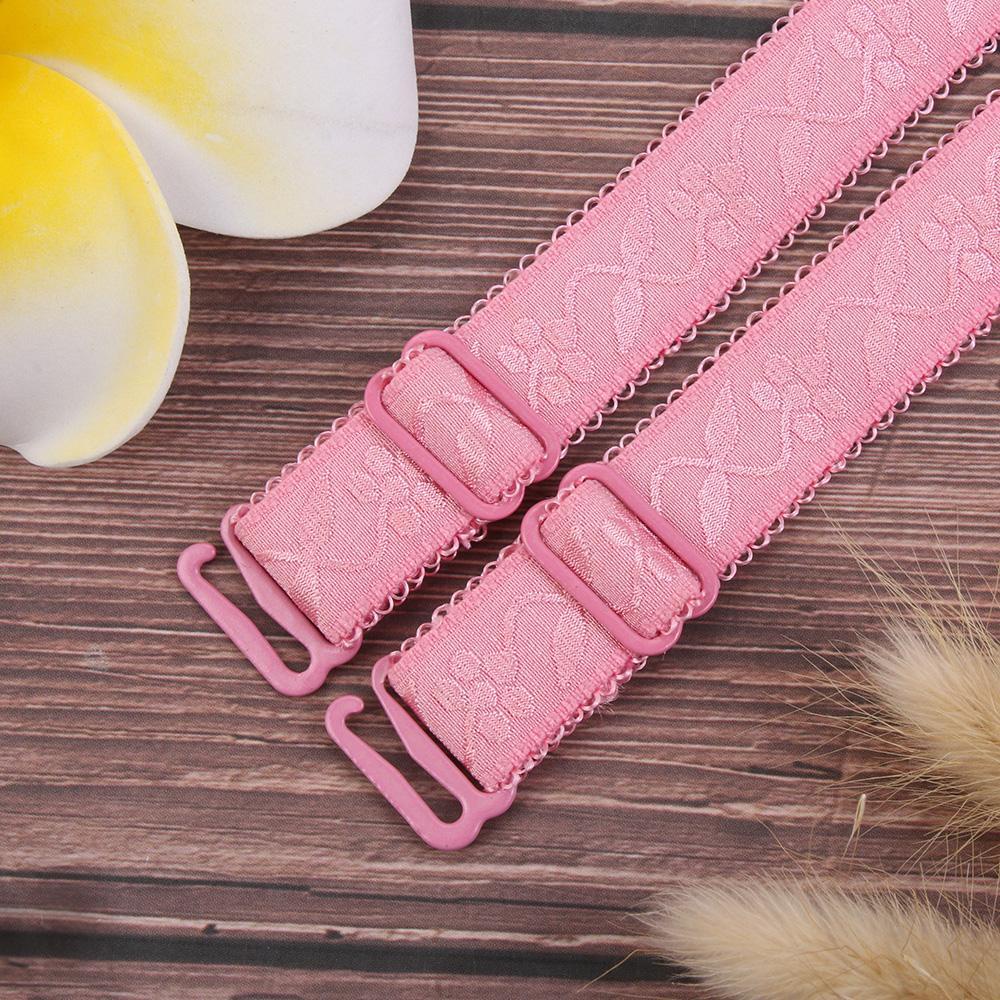 LAYOR1 2 Cặp Dây Áo Ngực Co Dãn Có Kẹp Lưng Thêu Họa Tiết Cho Nữ