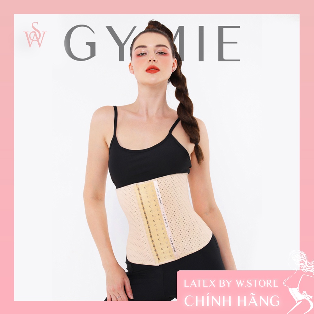 Đai Định Hình Eo Gymie - Latex Lưới 25 Xương, Thông Hơi - Chính Hãng Latex By W.STORE - Corset Latex Chuẩn Đẹp