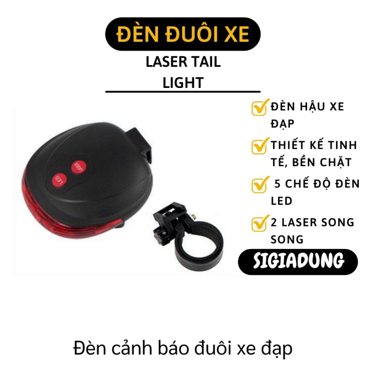 GIÁ SỈ Đèn hậu xe đạp cảnh báo, Đèn hậu xe đạp thể thao giá rẻ, Đèn hậu xe đạp laser 3408