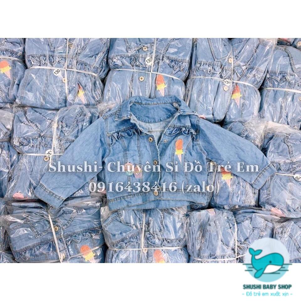 Áo khoác jeans xuất dư cho bé gái Shushibaby
