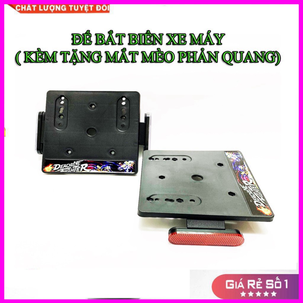 KHUNG BIỂN SỐ XE MÁY(PÁT BẮT BIỂN) TẶNG MẮT MÈO PHẢN QUANG