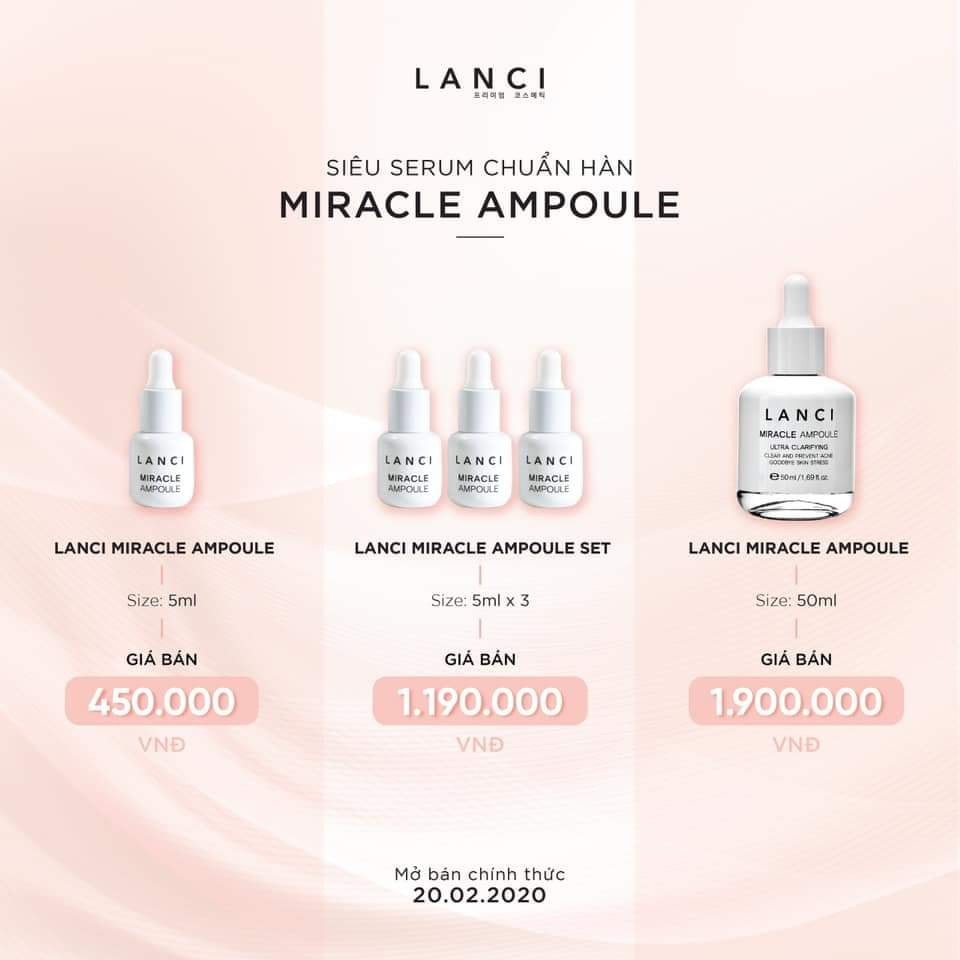 Siêu Serum MIRACLE AMPOULE LANCI - Giúp  làm sáng da căng bóng