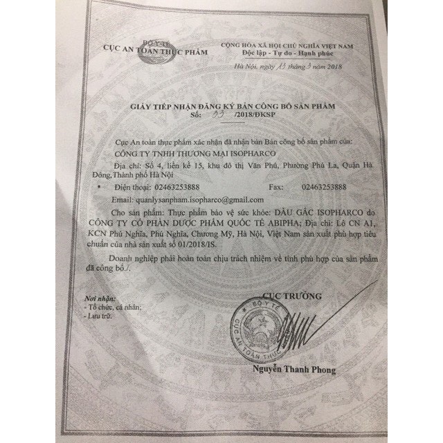 DẦU GẤC ISOPHARCO – GẤC NGUYÊN CHẤT BỔ SUNG THÊM DHA, HỖ TRỢ GIẢM LÃO HÓA ,NÂNG CAO SỨC ĐỀ KHÁNG | Thế Giới Skin Care