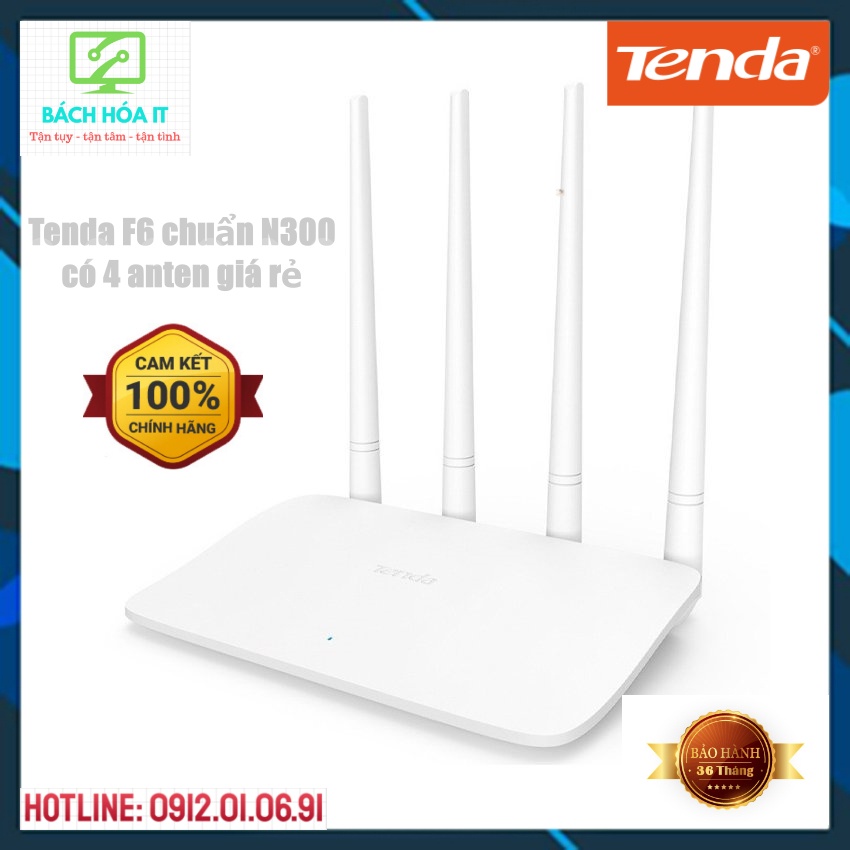 Tenda Thiết bị phát Wifi chuẩn N300 Model N301/F3/F6, hàng chính hãng, Bảo hành 36 tháng