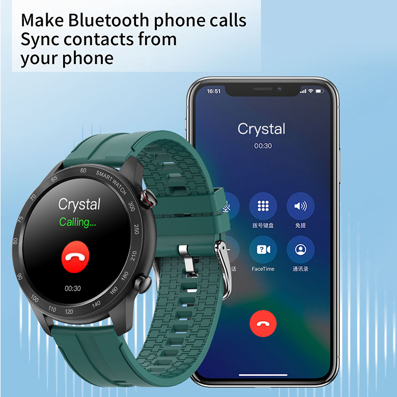 Đồng Hồ Thông Minh Lykry MX5 Mặt Tròn Gọi Bluetooth Chống Nước IP68 Theo Dõi Nhịp Tim/Oxy Máu/Thể Dục 1.3inch