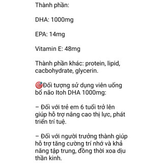 Tinh chất ITOH DHA 1000S Nhật Bản 120v