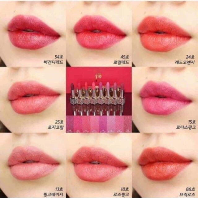 Son Lì Whoo Gongjinhyang Mi Velvet Lip Rouge - Chất Son Siêu Lì, Mịn Mà, Chuẩn Màu, Độ Bám Màu Cực Lâu