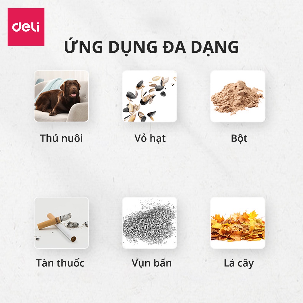 Máy Hút Bụi Cầm Tay Mini Không Dây Deli - Làm Sạch Cho Ô Tô, Đồ Dùng Trong Gia Đình - Nhỏ Gọn, Dễ Sử Dụng DL8080 DL8081