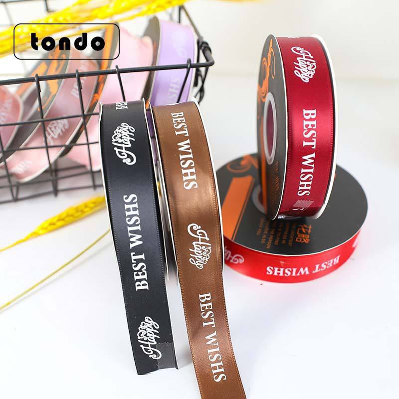 Ruy băng Best Wishes, ruy băng chữ tiếng anh, ruy băng chữ anh ngữ khổ 2,5cmx25m/2,5cmx45m