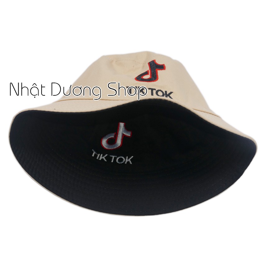 Nón bucket 2 mặt tuổi teen thêu hình nốt nhạt độc đáo thích hợp cho cả nam và nữ