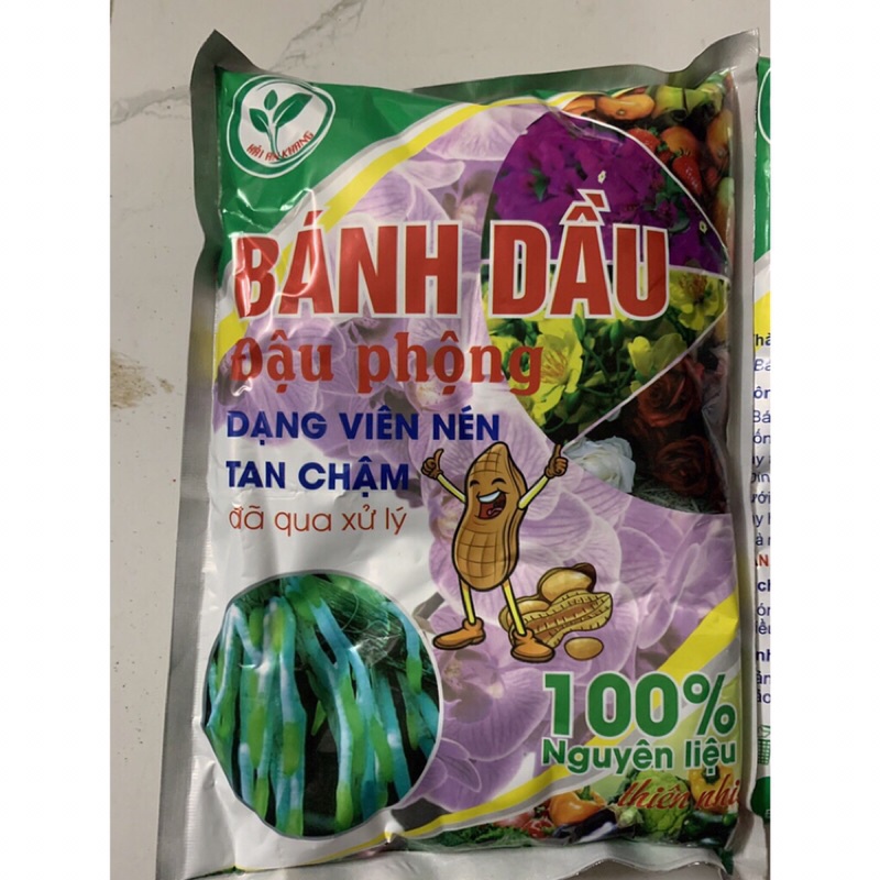 Phân bón hữu cơ sinh học bánh dầu đậu phộng đã qua sử lý 100% - Chuyên dùng cho tất cả cây hoa,cây trồng 1kg