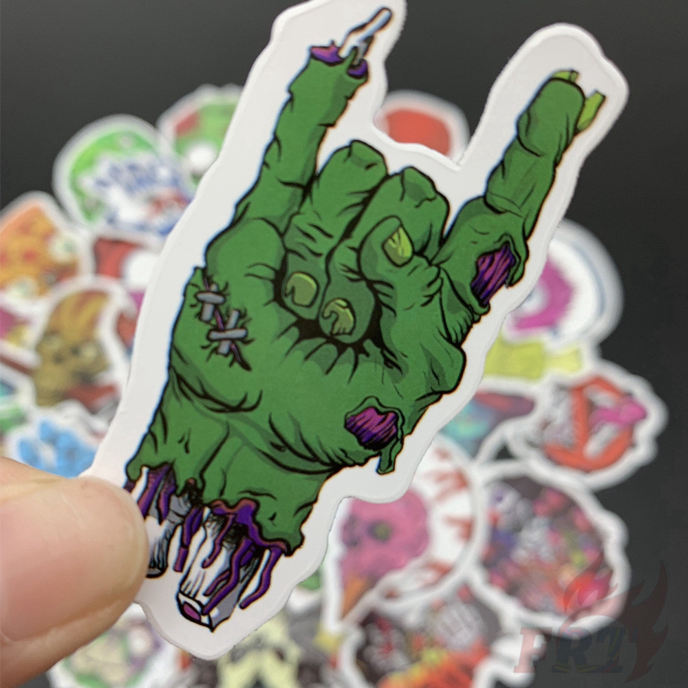 ❉ Punk Skull - Series 01 Horror Terror Eyes Giấy và decal dán tường ❉ 50Pcs/Set Punk Horror Skull Mixed Doodle Stickers