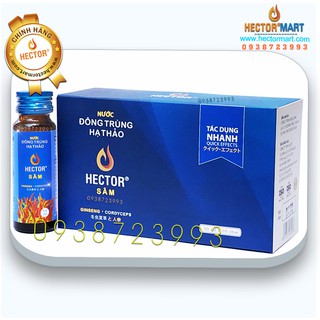 ✅ĐÔNG TRÙNG HẠ THẢO HECTOR SÂM✅Tăng cường hệ thống miễn dịch, Sức khỏe hô hấp, tăng sức bền & năng lượng, (1 hộp 10chai)