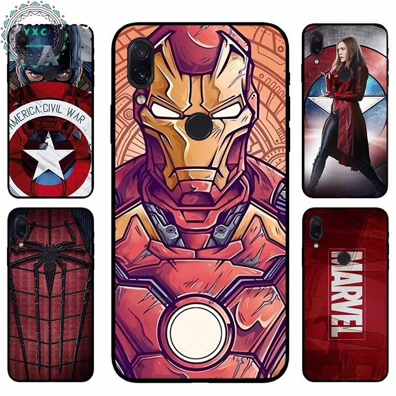 Ốp điện thoại dẻo họa tiết siêu anh hùng Marvel cho Xiaomi Redmi Note 7 7 Note 6 6A 5 5A 5 Plus S2 Note 4X