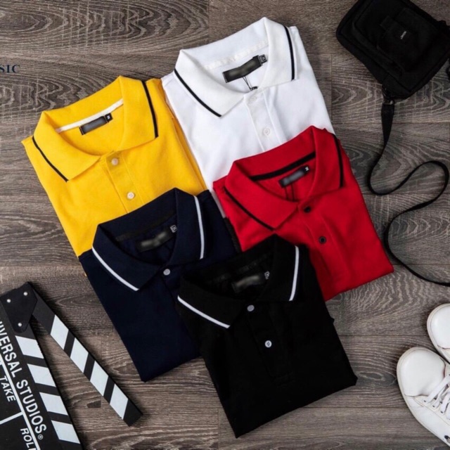 [FREESHIP 50K] Áo phông nam ngắn tay cổ bẻ phối viền chất cá sấu mềm mịn thấm hút mồ hôi - AP002 | BigBuy360 - bigbuy360.vn