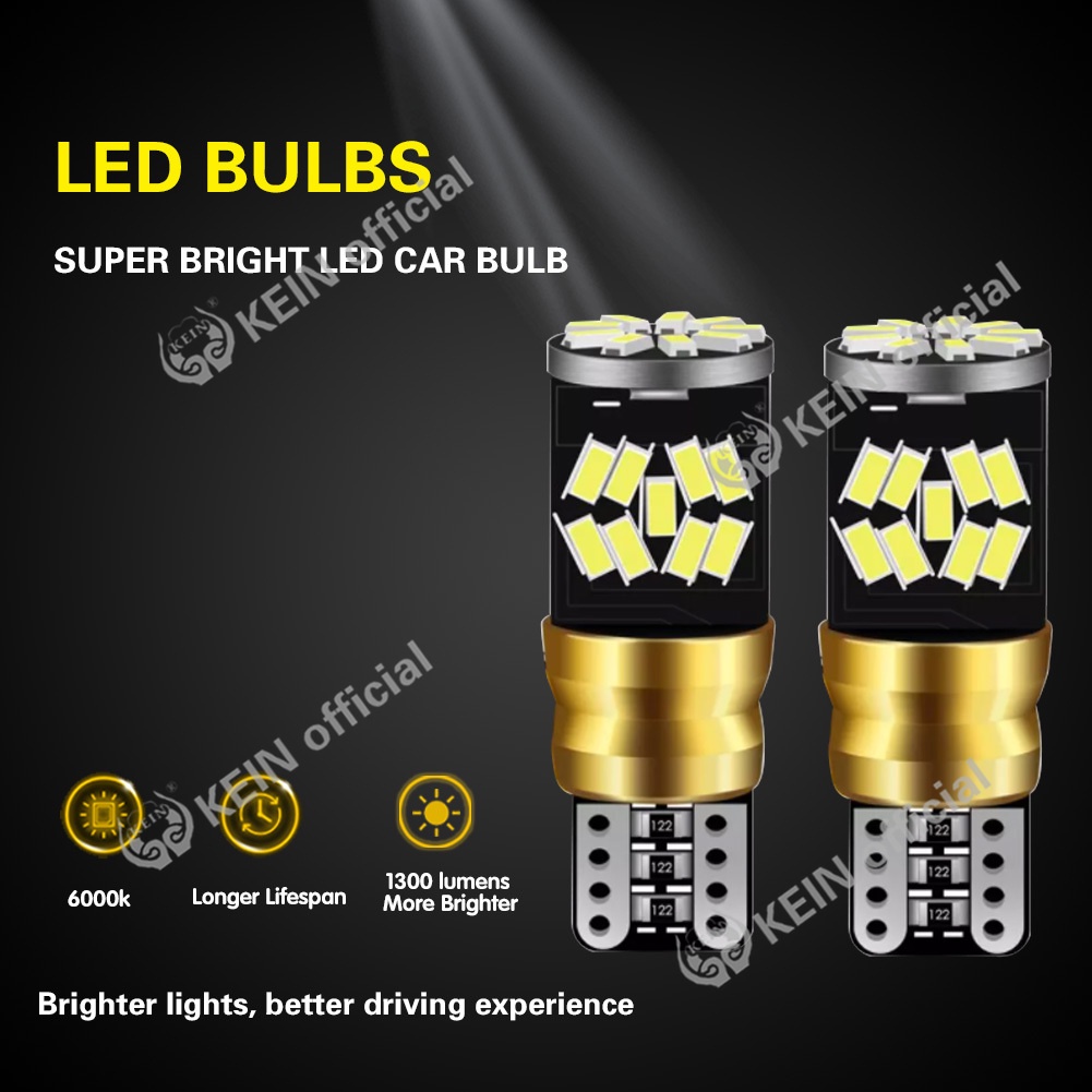 Bóng Đèn Led T10 W5W 27SMD Ánh Sáng Trắng 6000K DC12V Gắn Bên Hông Xe Hơi/Xe Máy