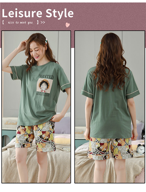 Bộ đồ ngủ ngắn chất liệu cotton thời trang cho nữ | BigBuy360 - bigbuy360.vn