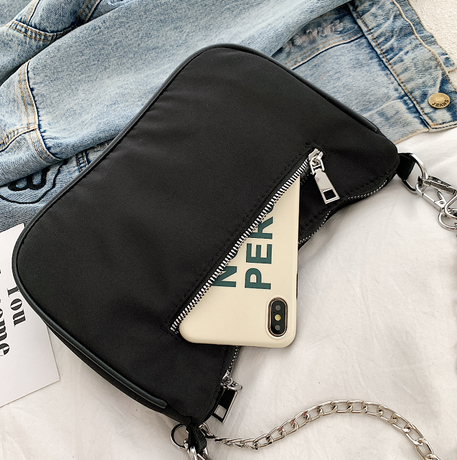 Set 3 túi đeo chéo đeo một bên vai phối chuỗi xích thời trang unisex có thể tháo rời mới năm 2020