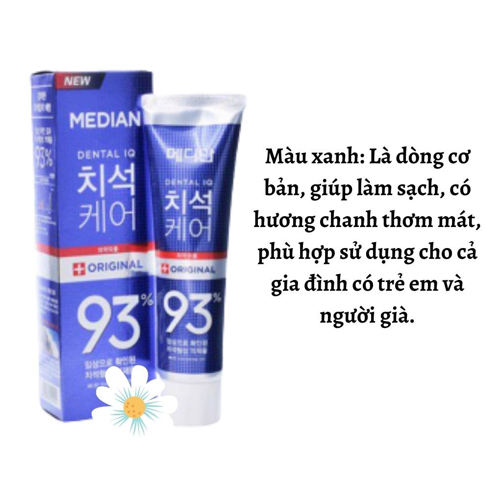 Kem Đánh Răng Chính Hãng Median Dental IQ 93% Hàn Quốc 120gr