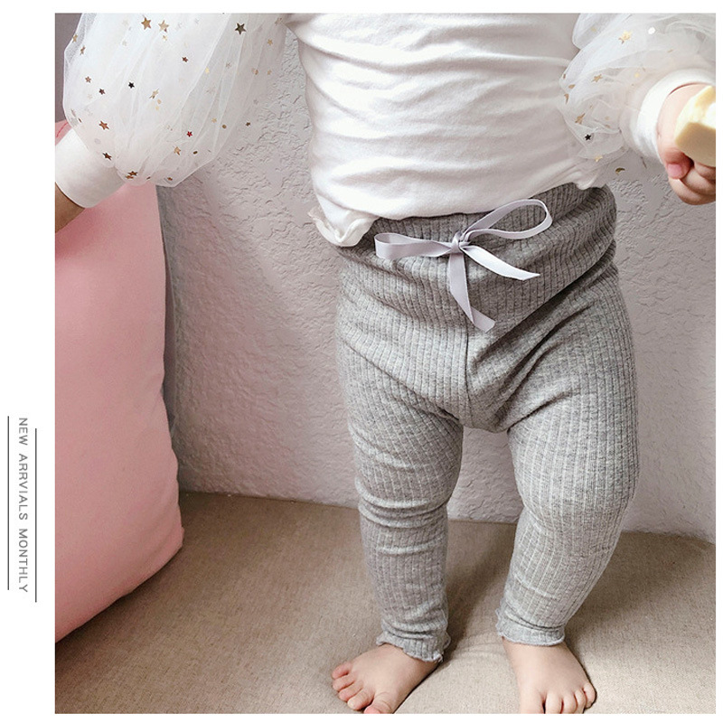 Quần legging màu trơn kiểu dáng đơn giản xinh xắn dành cho bé 0-30 tháng tuổi