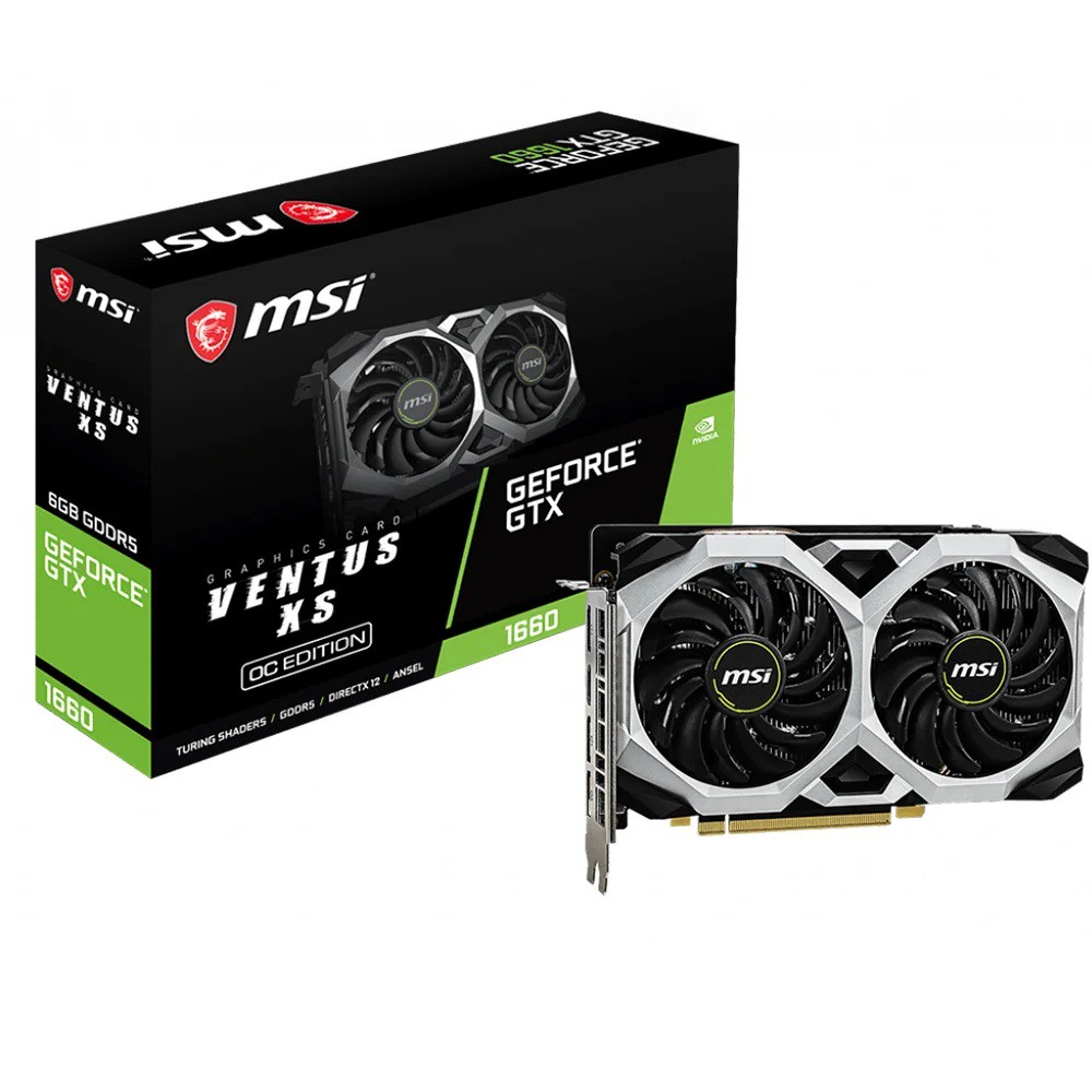 VGA MSI GTX 1660 SUPER VENTUS XS 6G OC (chính hãng New 100%)