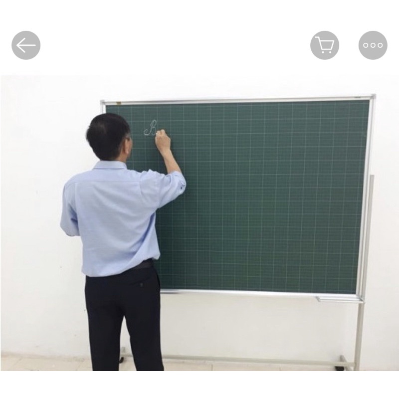 Bảng từ xanh/trắng kèm chân di động 120x160