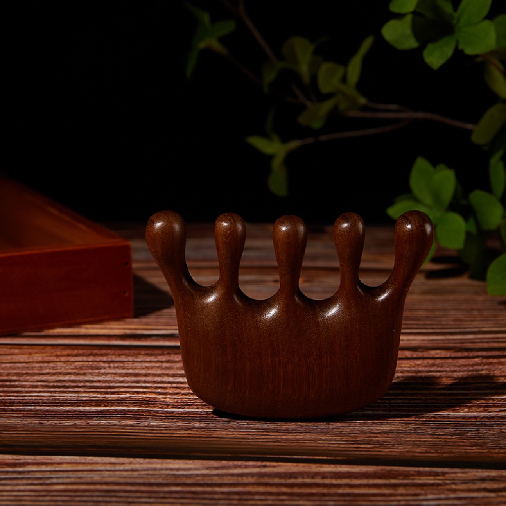 1 Lược Chải Tóc Mát Xa Da Đầu Bằng Gỗ Đàn Hương Răng Thưa Chống Tĩnh Điện