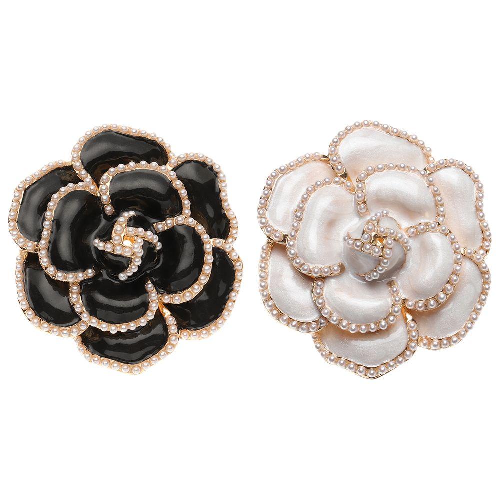 Trâm Cài Áo Hình Hoa Hồng Tráng Men