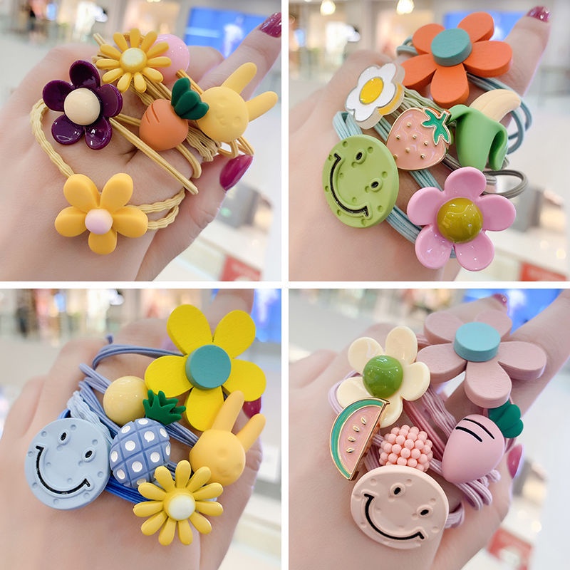 Dây Buộc Tóc Cao Su Phong Cách Hàn Quốc Đơn Giản Dễ Thương Cho Nữ