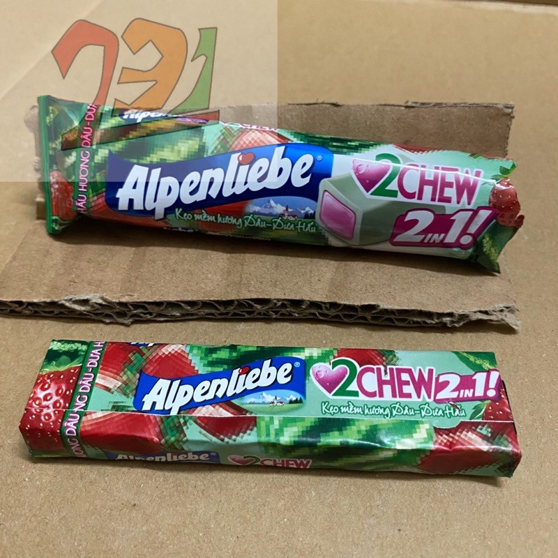 [24,5 g] Thỏi Kẹo Mềm Alpenliebe 2Chew vị Dưa Hấu