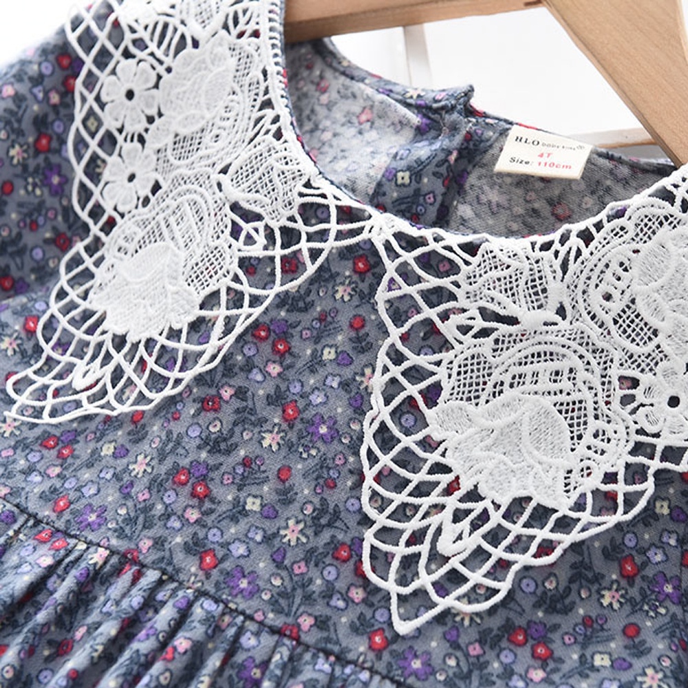 Đầm công chúa BEAR LEADER phối ren hoa thời trang mùa thu dành cho bé gái