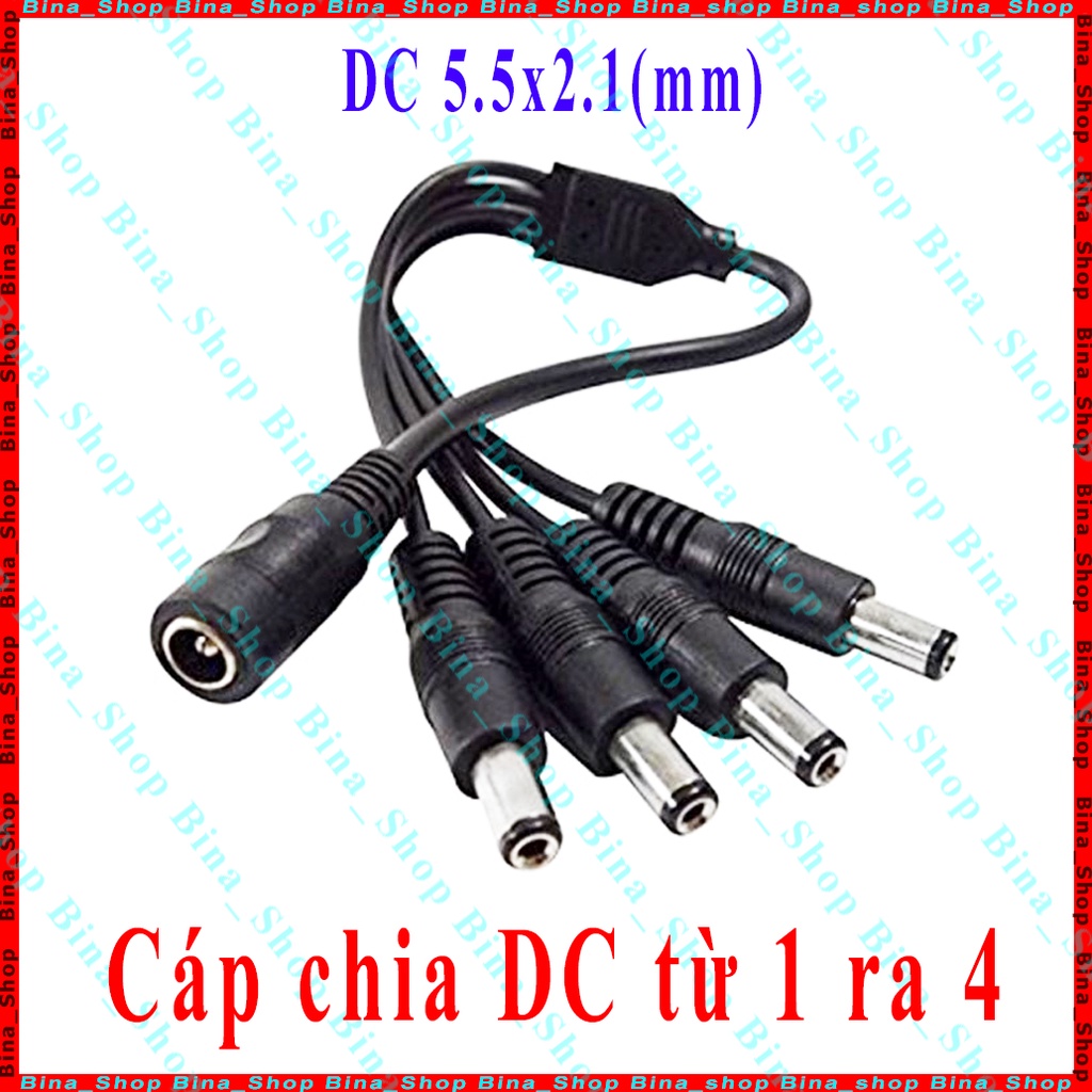 Cáp chia nguồn DC từ 1 ra 2/4/8, cáp DC dài 38cm