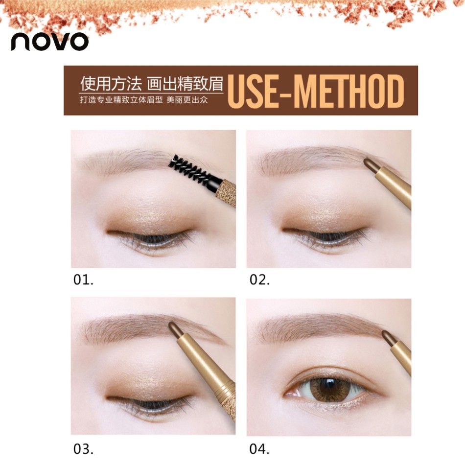 Bộ chì mày định hình 3 kiểu Novo Fashion Brow 5146