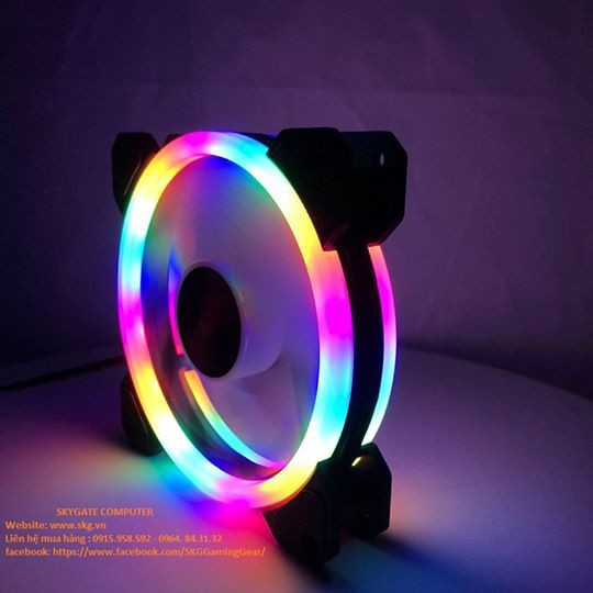 Combo 5 Fan Led RGB Digital HXHS + Tặng Bộ Hub Kết Nối Nguồn Và Điều Khiển