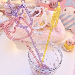 Ống Hút Kiểu Dáng Hello Kitty
