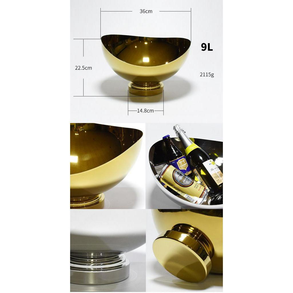 Xô Đá Inox #304 Cao Cấp Dung Tích 9 Lít Phong Cách Châu Âu