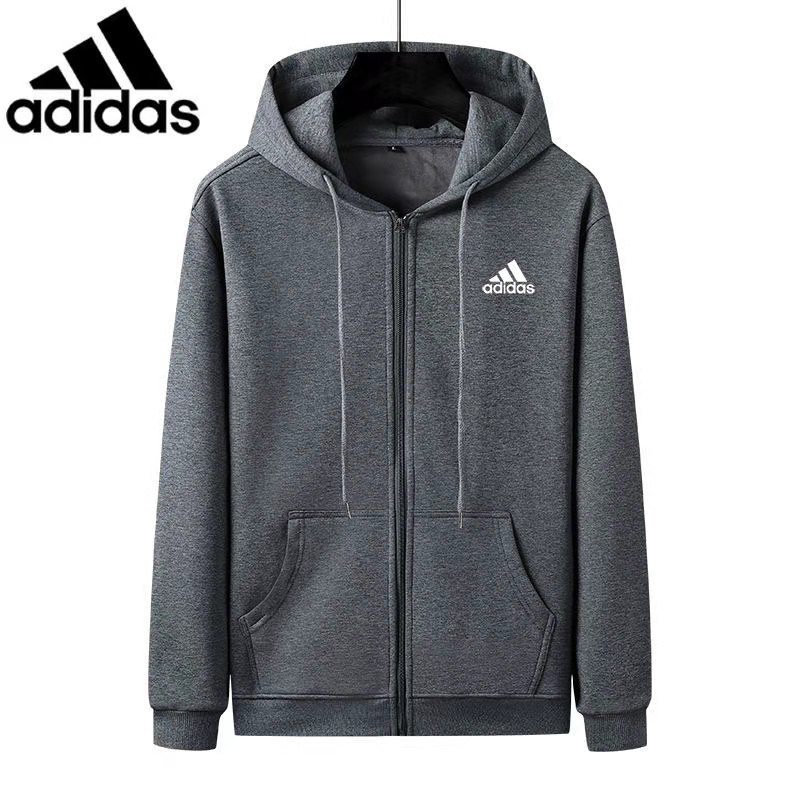 Áo Khoác Thể Thao Adidas Có Mũ Trùm Đầu Màu Đen Có Size Lớn M-4Xl Dành Cho Nam Giới