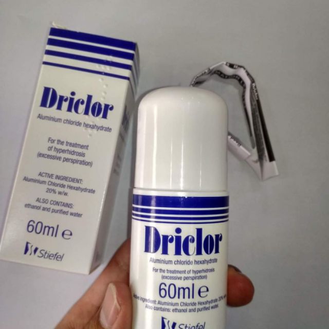 Driclor lăn khử mùi mồ hôi tay chân nách 60ml