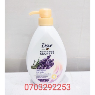 Sữa Tắm Dove căng bóng thư giãn hương hoa oải hương 530g