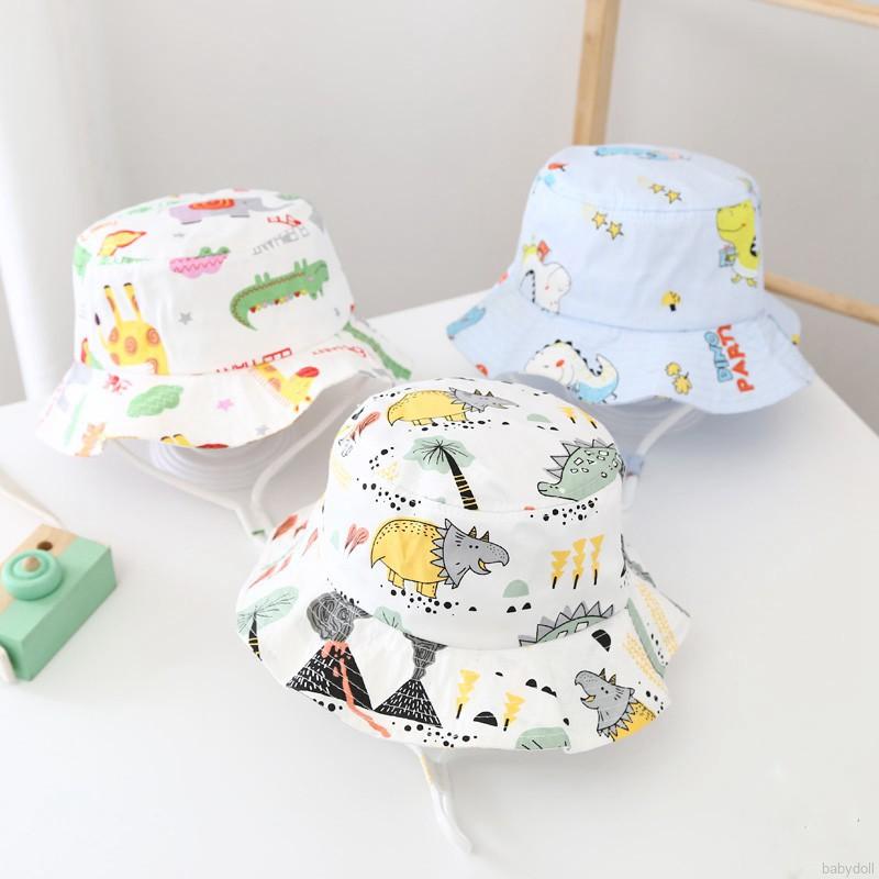 Mũ xô in họa tiết hoạt hình phong cách Hàn Quốc cho bé