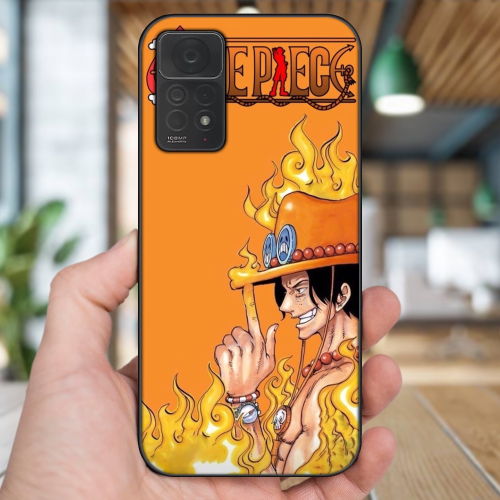 Ốp lưng Xiaomi Redmi Note 11 Pro 4G viền đen in hình Ace One Piece
